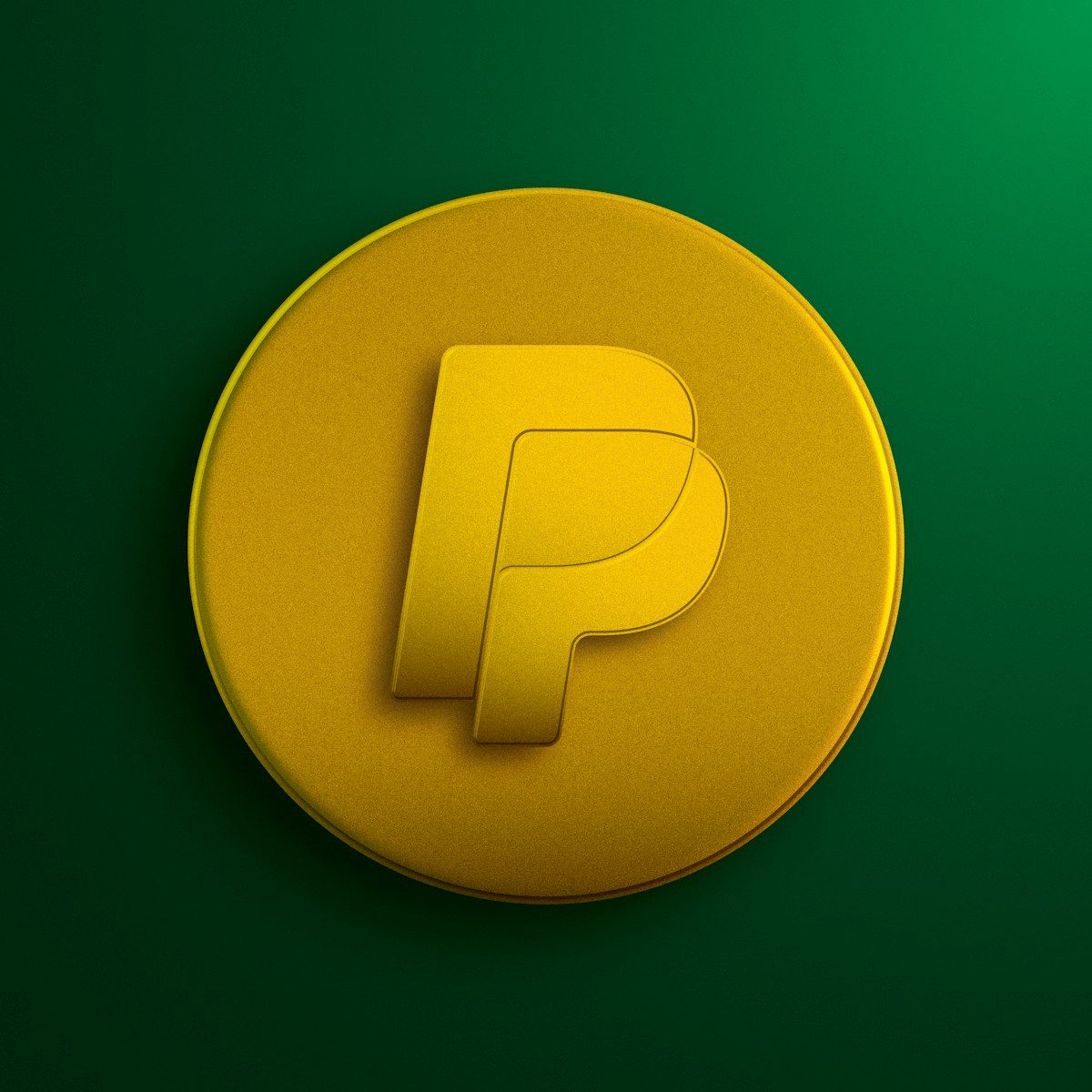 a yellow button with the letter p on it