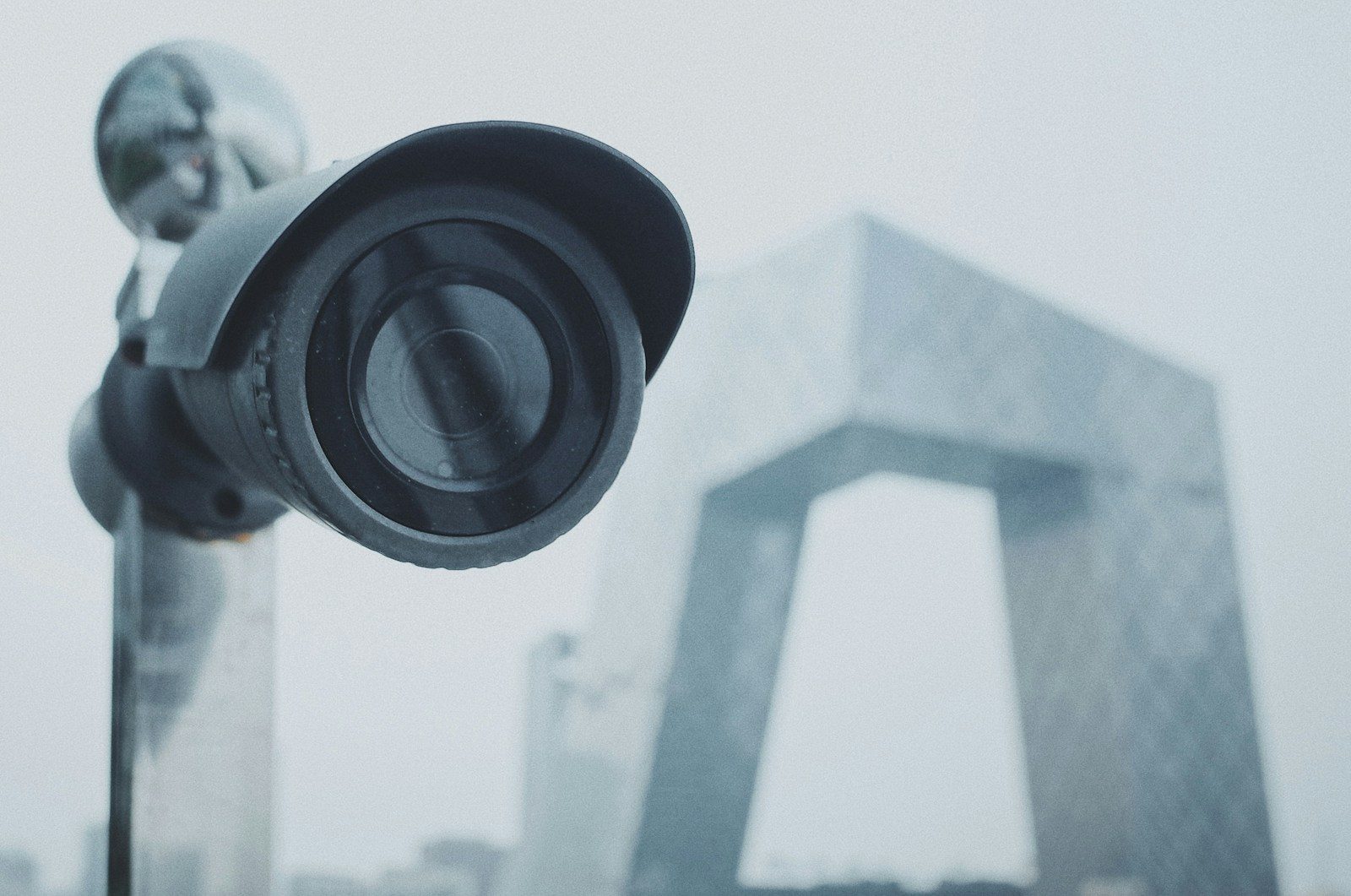 black CCTV camera